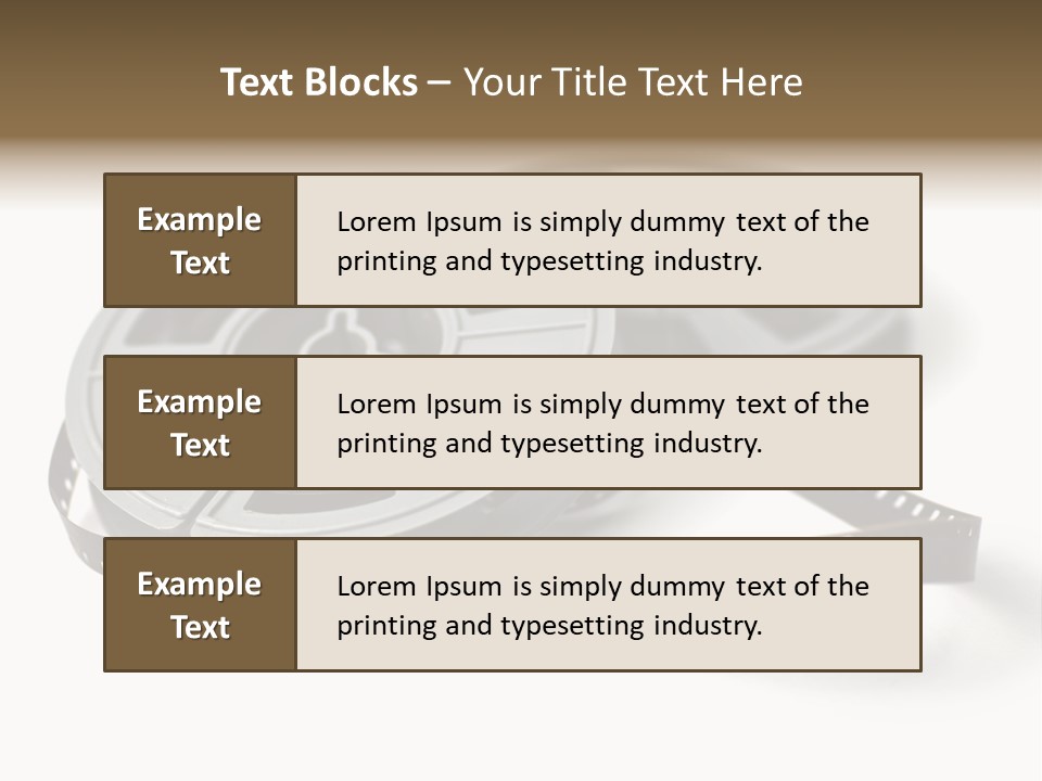 Still Life Of 8Mm Cine Film And Reels; Isolated On White Ground; Differential Focus PowerPoint Template