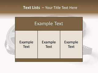 Still Life Of 8Mm Cine Film And Reels; Isolated On White Ground; Differential Focus PowerPoint Template