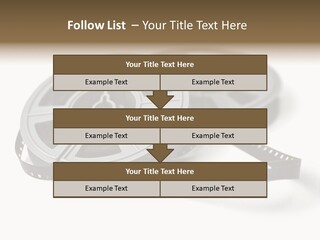 Still Life Of 8Mm Cine Film And Reels; Isolated On White Ground; Differential Focus PowerPoint Template