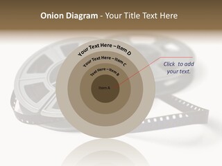 Still Life Of 8Mm Cine Film And Reels; Isolated On White Ground; Differential Focus PowerPoint Template