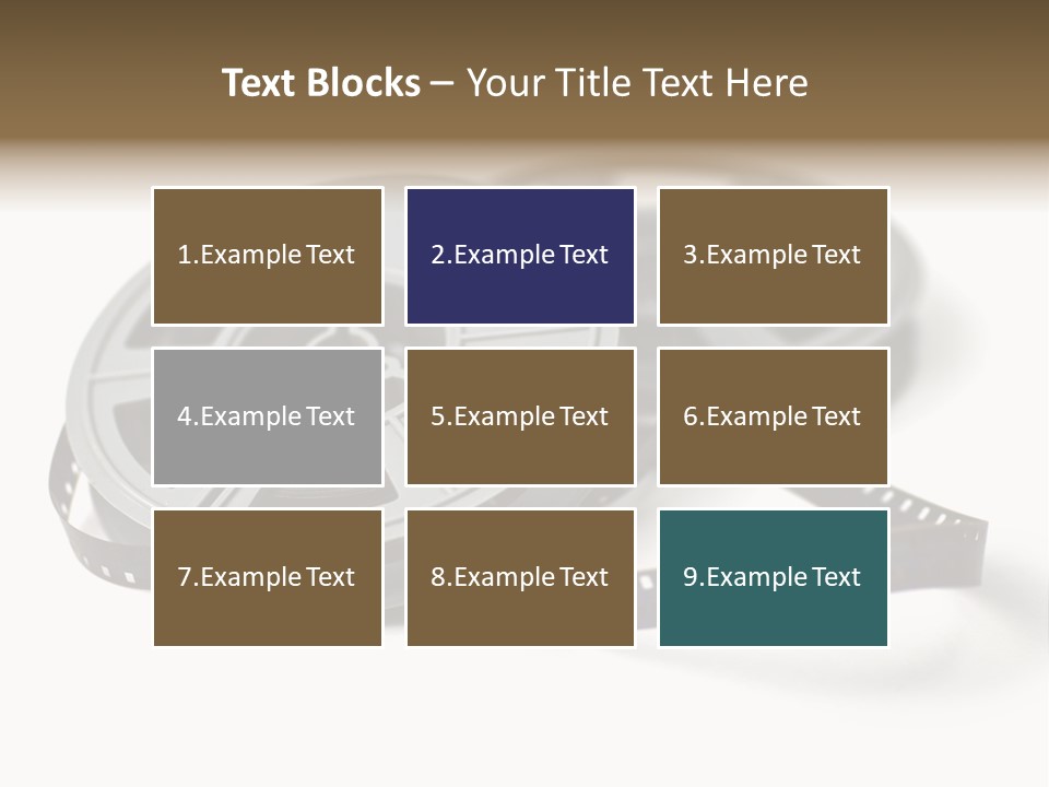 Still Life Of 8Mm Cine Film And Reels; Isolated On White Ground; Differential Focus PowerPoint Template