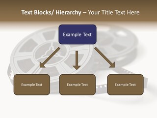 Still Life Of 8Mm Cine Film And Reels; Isolated On White Ground; Differential Focus PowerPoint Template