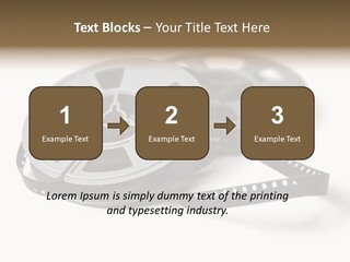 Still Life Of 8Mm Cine Film And Reels; Isolated On White Ground; Differential Focus PowerPoint Template