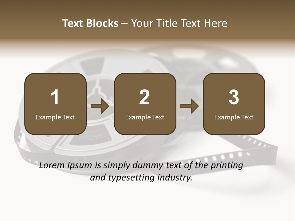 Still Life Of 8Mm Cine Film And Reels; Isolated On White Ground; Differential Focus PowerPoint Template
