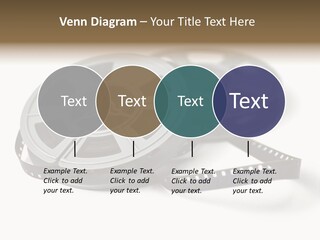 Still Life Of 8Mm Cine Film And Reels; Isolated On White Ground; Differential Focus PowerPoint Template