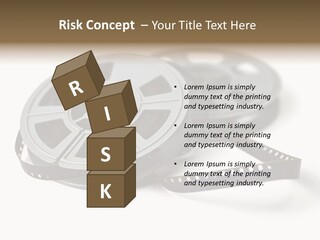 Still Life Of 8Mm Cine Film And Reels; Isolated On White Ground; Differential Focus PowerPoint Template