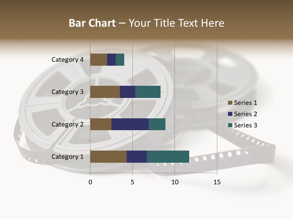 Still Life Of 8Mm Cine Film And Reels; Isolated On White Ground; Differential Focus PowerPoint Template