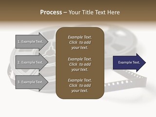 Still Life Of 8Mm Cine Film And Reels; Isolated On White Ground; Differential Focus PowerPoint Template