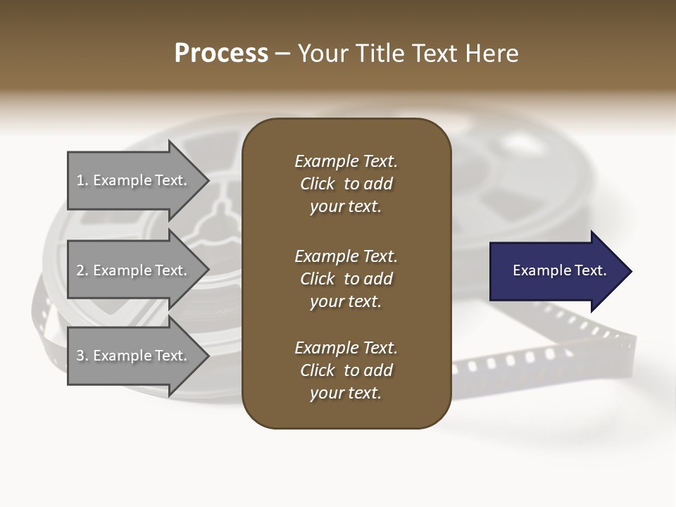 Still Life Of 8Mm Cine Film And Reels; Isolated On White Ground; Differential Focus PowerPoint Template