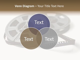 Still Life Of 8Mm Cine Film And Reels; Isolated On White Ground; Differential Focus PowerPoint Template