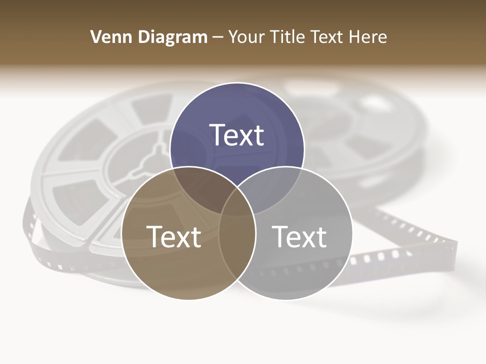 Still Life Of 8Mm Cine Film And Reels; Isolated On White Ground; Differential Focus PowerPoint Template