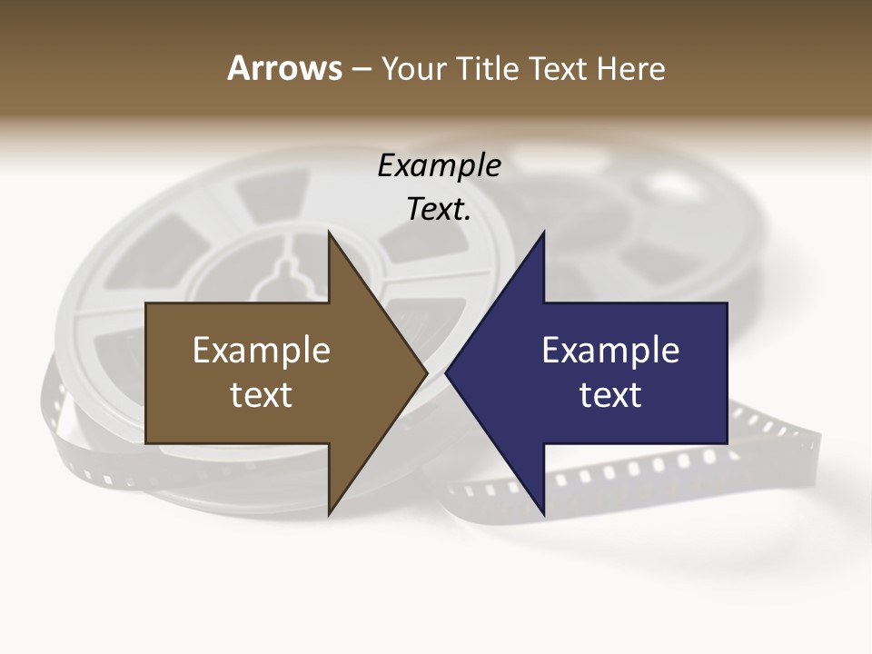 Still Life Of 8Mm Cine Film And Reels; Isolated On White Ground; Differential Focus PowerPoint Template