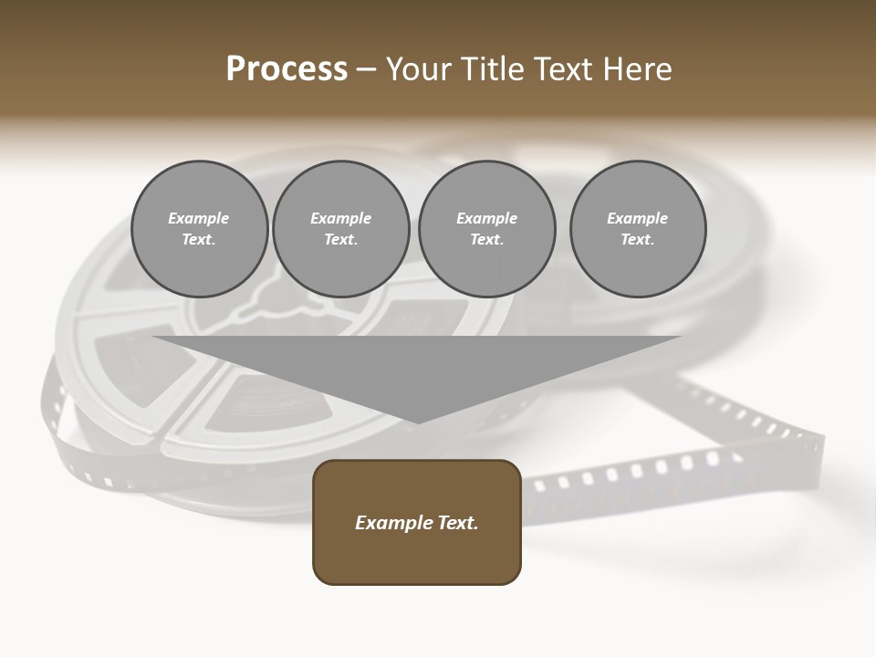 Still Life Of 8Mm Cine Film And Reels; Isolated On White Ground; Differential Focus PowerPoint Template