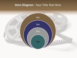 Still Life Of 8Mm Cine Film And Reels; Isolated On White Ground; Differential Focus PowerPoint Template