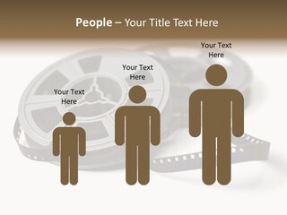 Still Life Of 8Mm Cine Film And Reels; Isolated On White Ground; Differential Focus PowerPoint Template