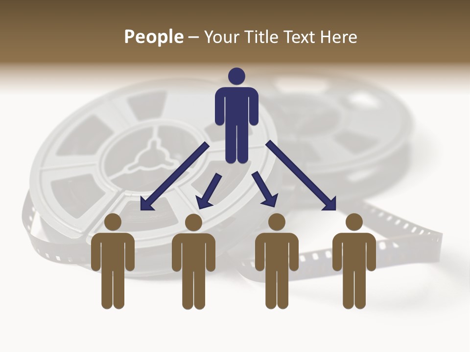 Still Life Of 8Mm Cine Film And Reels; Isolated On White Ground; Differential Focus PowerPoint Template