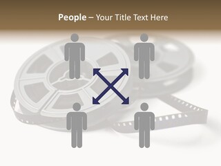 Still Life Of 8Mm Cine Film And Reels; Isolated On White Ground; Differential Focus PowerPoint Template
