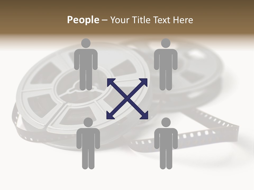 Still Life Of 8Mm Cine Film And Reels; Isolated On White Ground; Differential Focus PowerPoint Template