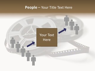 Still Life Of 8Mm Cine Film And Reels; Isolated On White Ground; Differential Focus PowerPoint Template