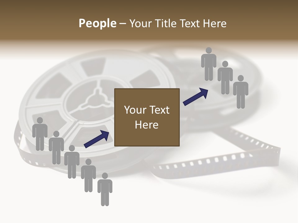 Still Life Of 8Mm Cine Film And Reels; Isolated On White Ground; Differential Focus PowerPoint Template