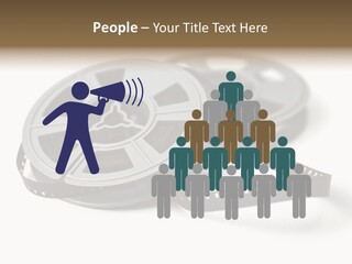 Still Life Of 8Mm Cine Film And Reels; Isolated On White Ground; Differential Focus PowerPoint Template