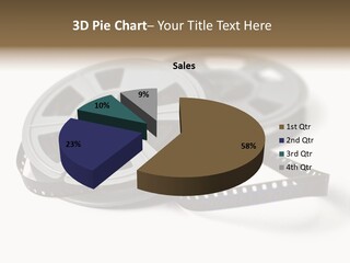 Still Life Of 8Mm Cine Film And Reels; Isolated On White Ground; Differential Focus PowerPoint Template