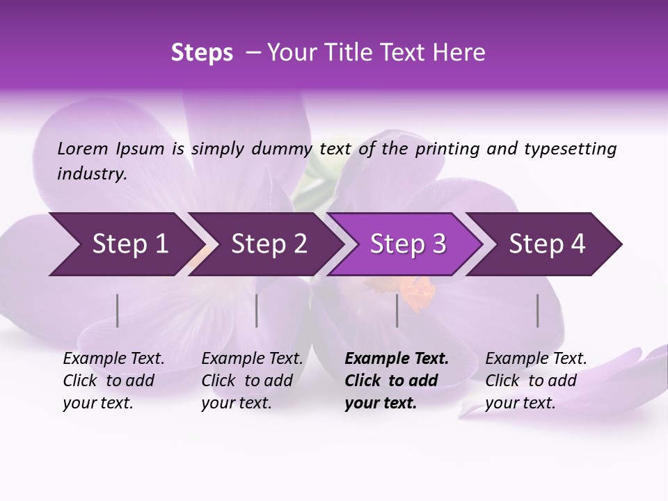 A Group Of Purple Flowers Sitting On Top Of A White Table PowerPoint Template