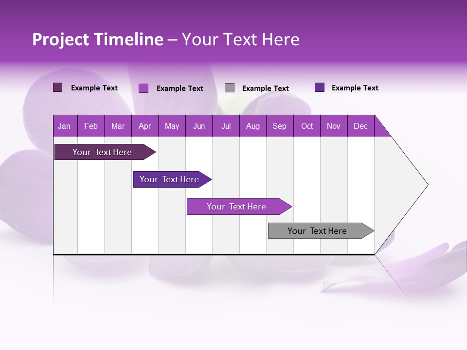 A Group Of Purple Flowers Sitting On Top Of A White Table PowerPoint Template