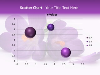 A Group Of Purple Flowers Sitting On Top Of A White Table PowerPoint Template