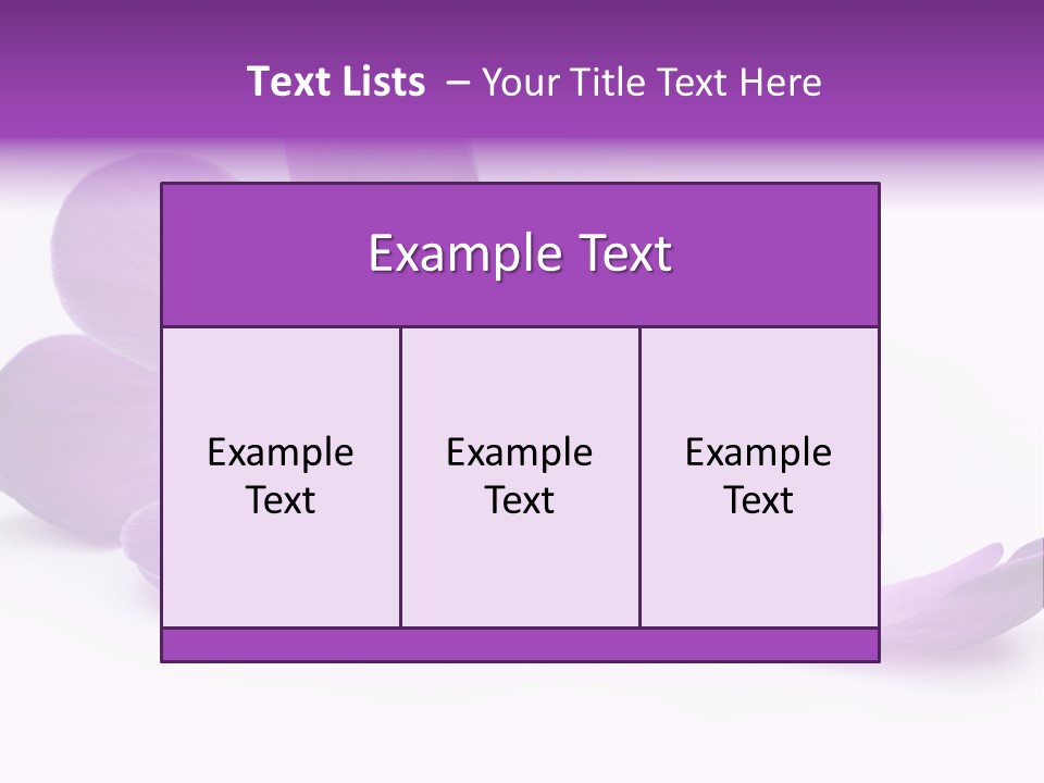 A Group Of Purple Flowers Sitting On Top Of A White Table PowerPoint Template