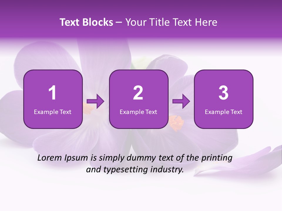 A Group Of Purple Flowers Sitting On Top Of A White Table PowerPoint Template
