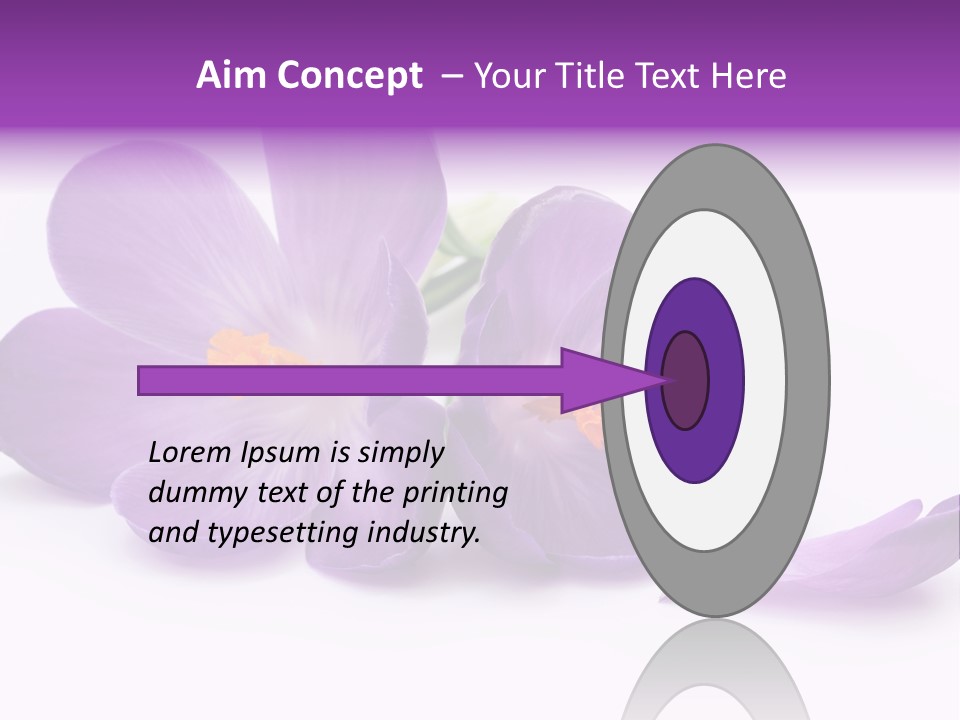 A Group Of Purple Flowers Sitting On Top Of A White Table PowerPoint Template