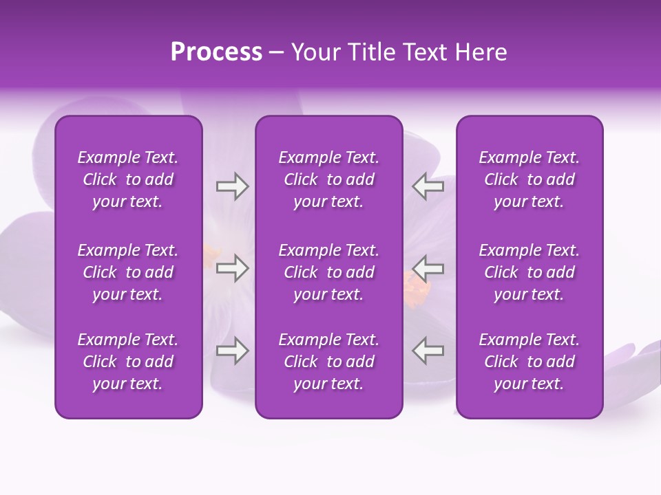 A Group Of Purple Flowers Sitting On Top Of A White Table PowerPoint Template