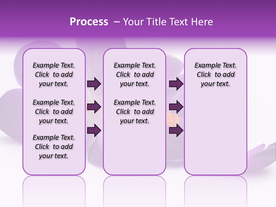 A Group Of Purple Flowers Sitting On Top Of A White Table PowerPoint Template