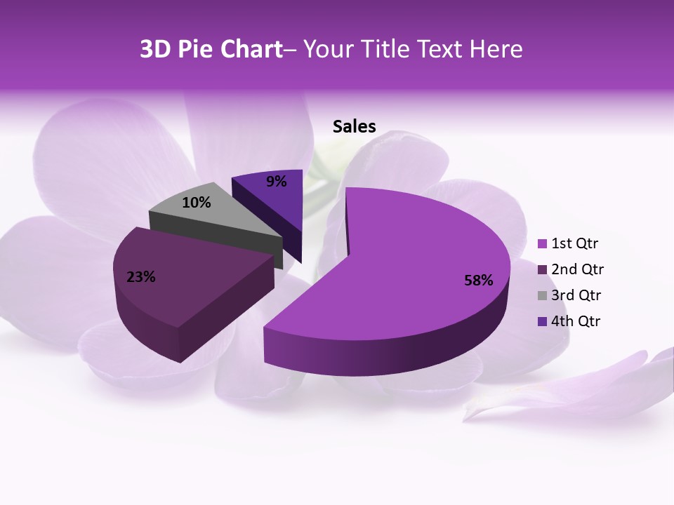 A Group Of Purple Flowers Sitting On Top Of A White Table PowerPoint Template