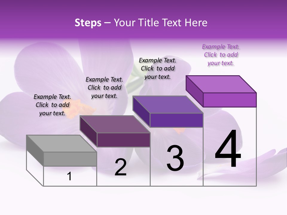 A Group Of Purple Flowers Sitting On Top Of A White Table PowerPoint Template
