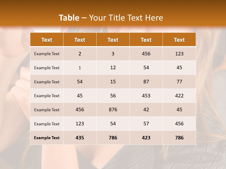 Businesswoman Pointing At A Business Card In An Office PowerPoint Template