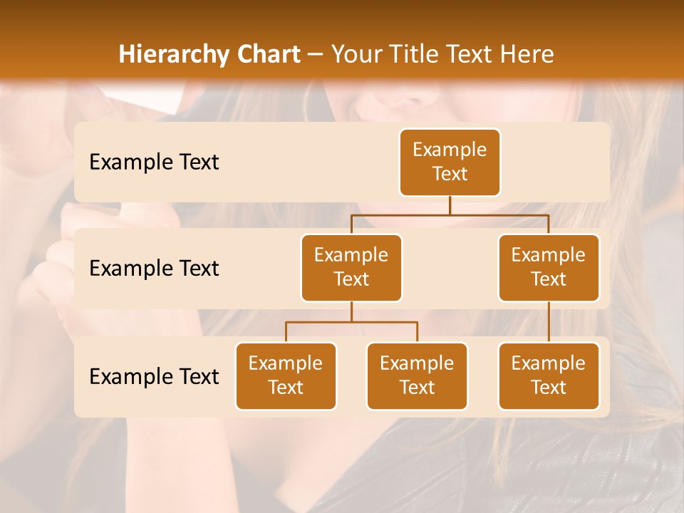 Businesswoman Pointing At A Business Card In An Office PowerPoint Template