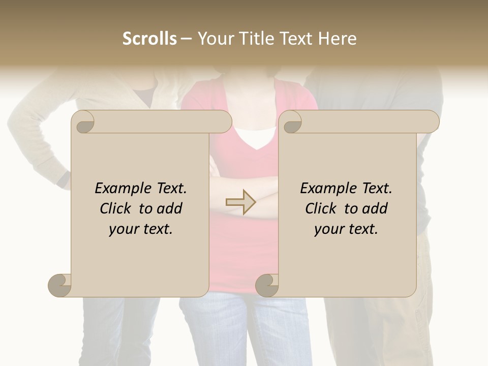 Teenage Girl Rolling Her Eyes In Front Of Angry Parents PowerPoint Template