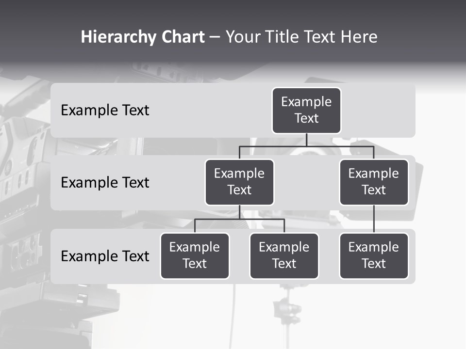 Isolated Digital Video Camera Recorder On Tripod And Spot Light With White Background PowerPoint Template