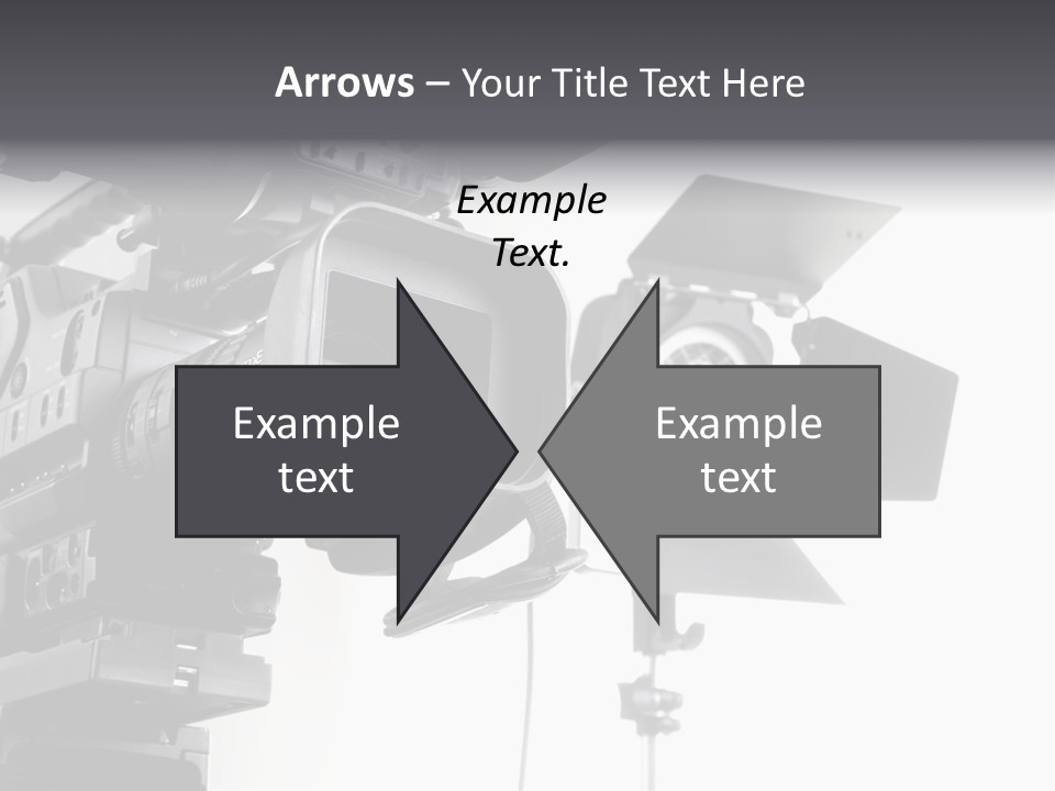 Isolated Digital Video Camera Recorder On Tripod And Spot Light With White Background PowerPoint Template