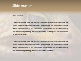 A Leopard Gecko Is Sticking His Tongue Out. PowerPoint Template