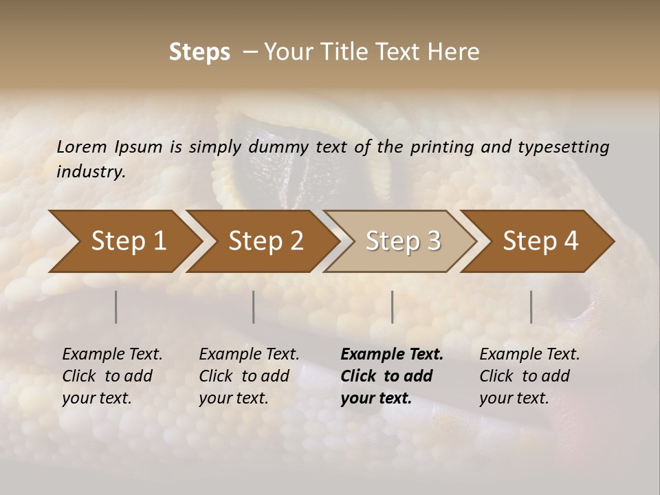 A Leopard Gecko Is Sticking His Tongue Out. PowerPoint Template