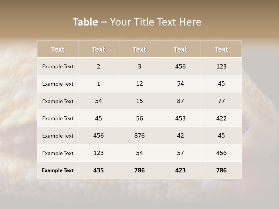 A Leopard Gecko Is Sticking His Tongue Out. PowerPoint Template