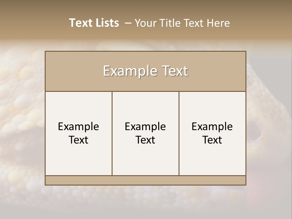 A Leopard Gecko Is Sticking His Tongue Out. PowerPoint Template