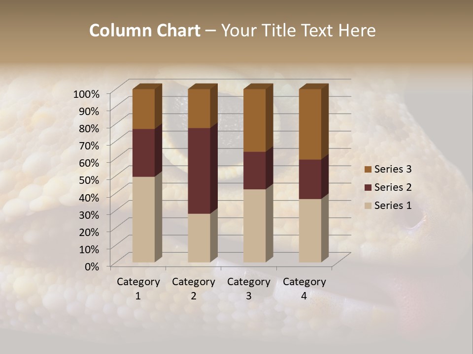 A Leopard Gecko Is Sticking His Tongue Out. PowerPoint Template