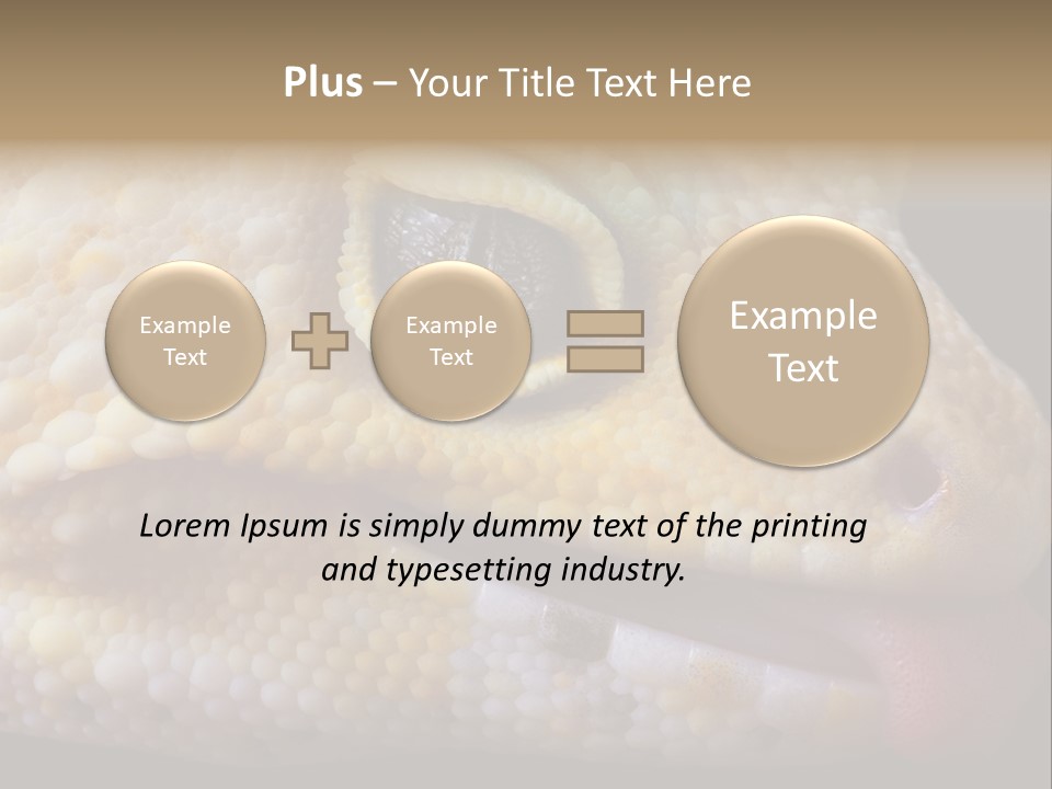 A Leopard Gecko Is Sticking His Tongue Out. PowerPoint Template