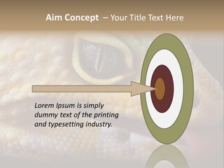 A Leopard Gecko Is Sticking His Tongue Out. PowerPoint Template
