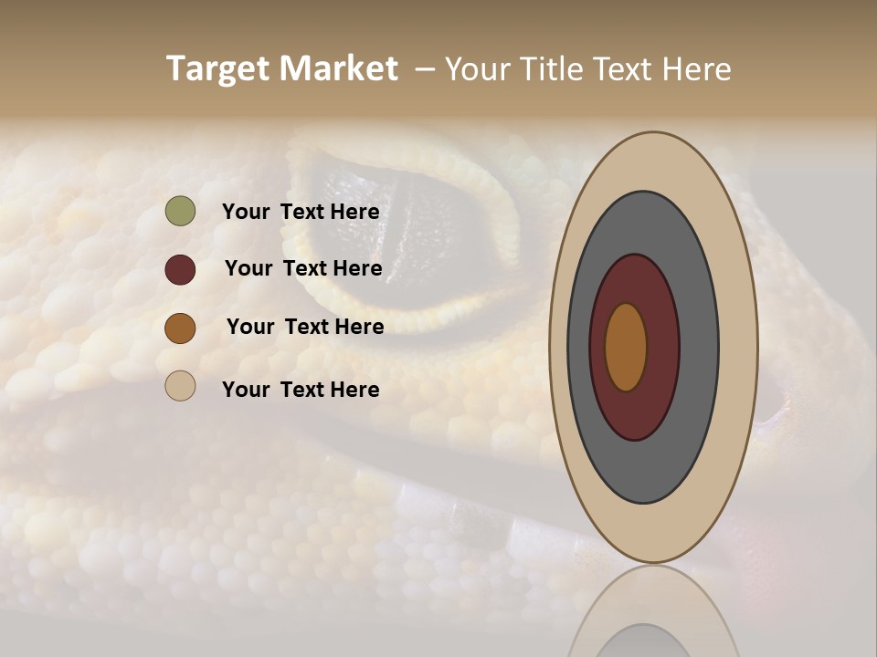 A Leopard Gecko Is Sticking His Tongue Out. PowerPoint Template