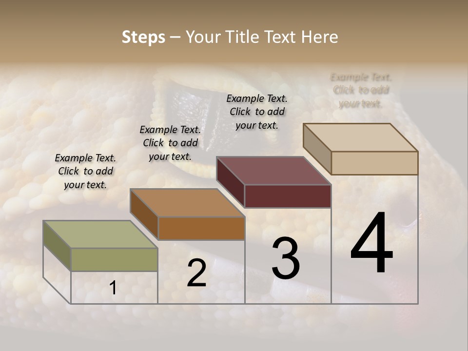 A Leopard Gecko Is Sticking His Tongue Out. PowerPoint Template